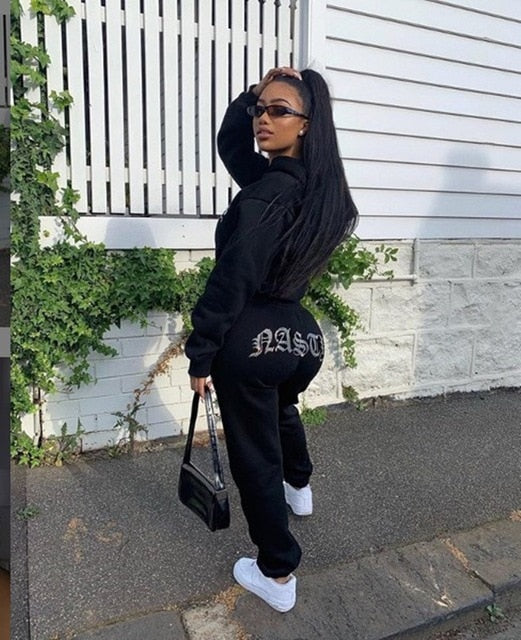 Tracksuit 2 Piece Women Set Oversize Hoodies Sweatshirt Loose Sweatpants Joggers Sport Suit Women Outfits Sweatsuit