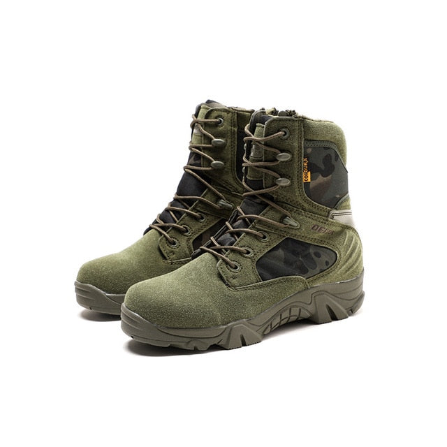 Winter Autumn Men Military Boots Quality Special Force Tactical Desert Combat Ankle Boats Army Work Shoes Leather Snow Boots