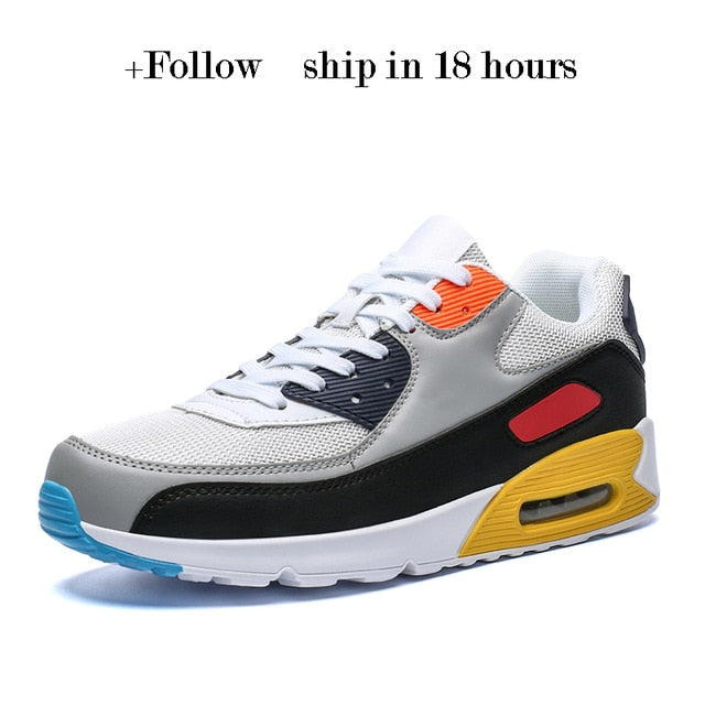 Mens Sneakers Fashion Casual Running Shoes Lover Gym Shoes Light Breathe Comfort Outdoor Air Cushion Couple Jogging Shoes 36-47