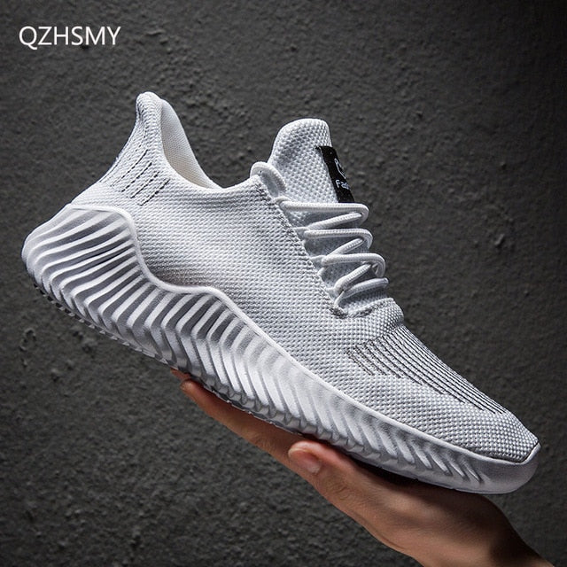 Mesh Men Shoes Breathable White Mens Sneakers Trendy Lace-Up Lightweight Black Walking Big Size Man Tenis Shoe Zapatillas Hombre