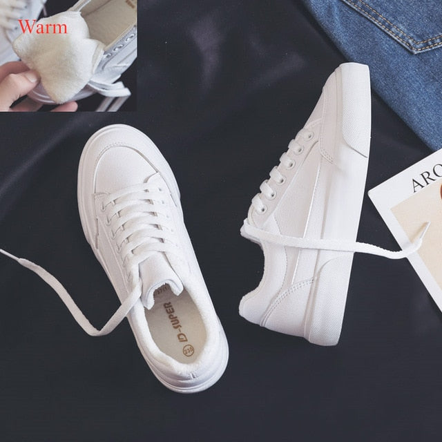 Women Sneakers Fashion Shoes Spring Trend Casual Flats Sneakers Female New Fashion Comfort White  Vulcanized Platform Shoes