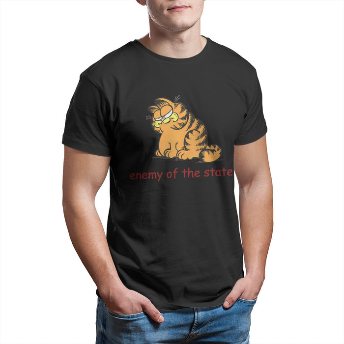 Comrade GarfAnime Clothes Design The Garfield Show Animated Television Series Cotton Men T-Shirt