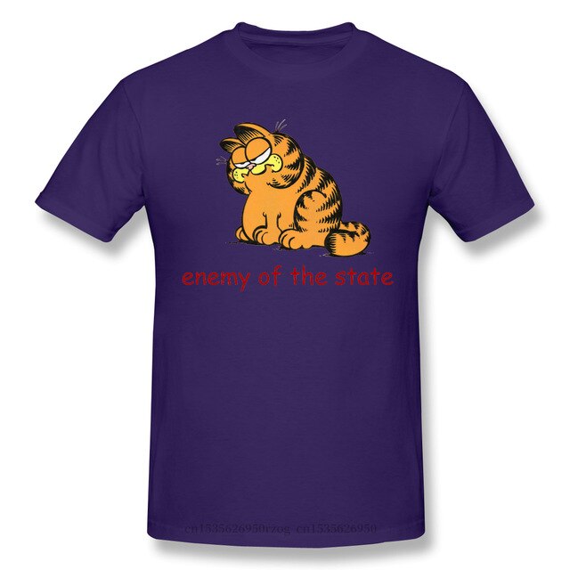 Comrade GarfAnime Clothes Design The Garfield Show Animated Television Series Cotton Men T-Shirt