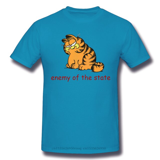 Comrade GarfAnime Clothes Design The Garfield Show Animated Television Series Cotton Men T-Shirt