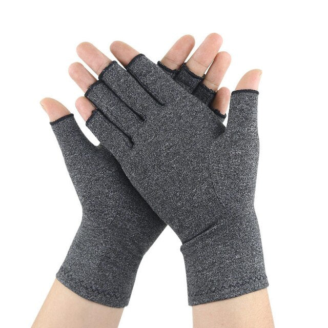 Sfit 1 Pair Arthritis Gloves Premium Arthritic Joint Pain Relief Hand Gloves Therapy Open Fingers Gloves Yoga Sports Gloves