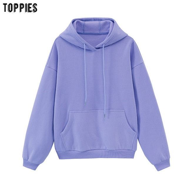 toppies Womens Tracksuits Hooded Sweatshirts 2020 Autumn Winter Fleece Oversize Hoodies Solid Pullovers Jackets Unisex Couple