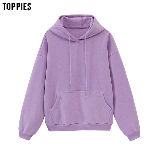 toppies Womens Tracksuits Hooded Sweatshirts 2020 Autumn Winter Fleece Oversize Hoodies Solid Pullovers Jackets Unisex Couple