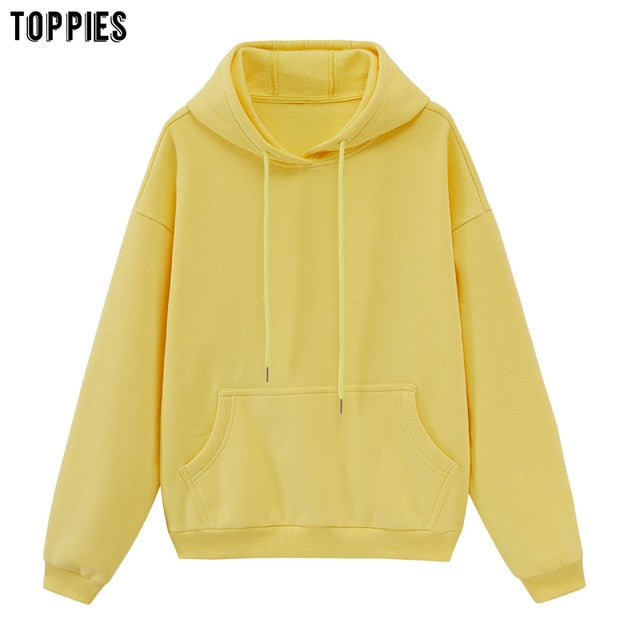 toppies Womens Tracksuits Hooded Sweatshirts 2020 Autumn Winter Fleece Oversize Hoodies Solid Pullovers Jackets Unisex Couple