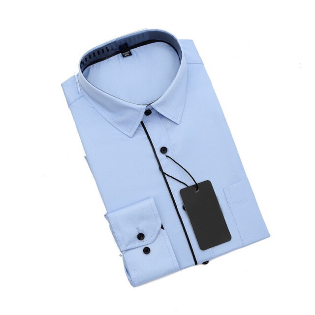 Printed Men Dress Shirt New Fashion Men's Slim Fit Social Business Shirt Male Long Sleeve Formal Shirts Men Tops Clothes MY199