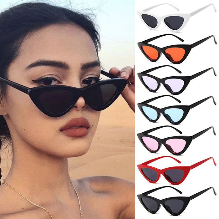 Sexy Cat Eye Sunglasses Women Brand Designer Mirror Black Triangle Sun Glasses Female Lens Shades Streetwear Eyewear UV400