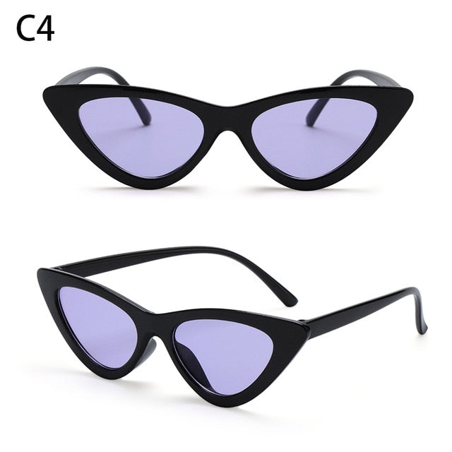 Sexy Cat Eye Sunglasses Women Brand Designer Mirror Black Triangle Sun Glasses Female Lens Shades Streetwear Eyewear UV400