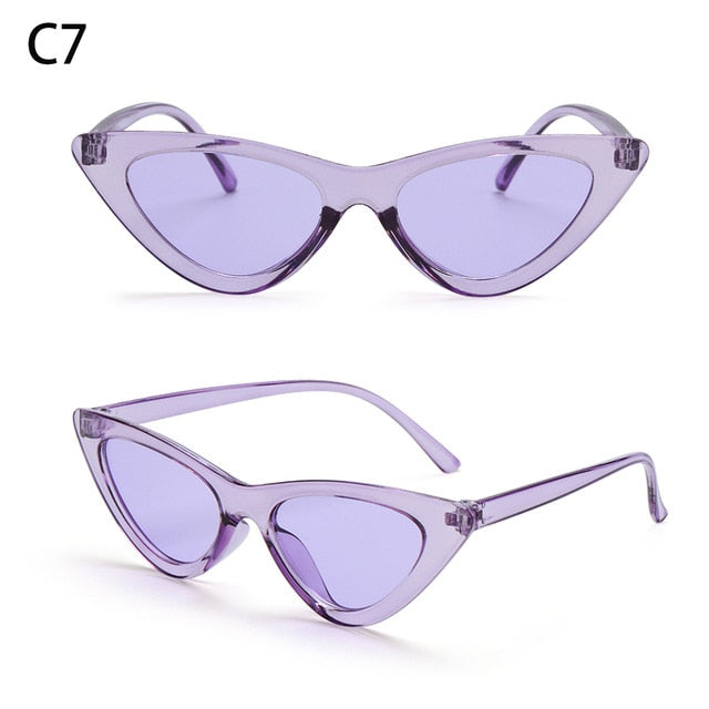 Sexy Cat Eye Sunglasses Women Brand Designer Mirror Black Triangle Sun Glasses Female Lens Shades Streetwear Eyewear UV400