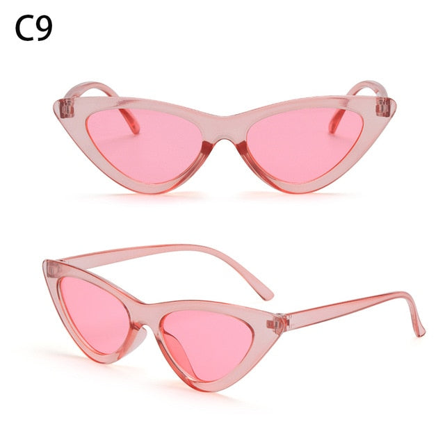 Sexy Cat Eye Sunglasses Women Brand Designer Mirror Black Triangle Sun Glasses Female Lens Shades Streetwear Eyewear UV400