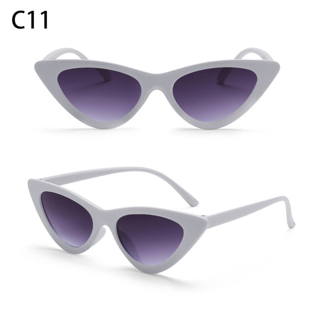 Sexy Cat Eye Sunglasses Women Brand Designer Mirror Black Triangle Sun Glasses Female Lens Shades Streetwear Eyewear UV400