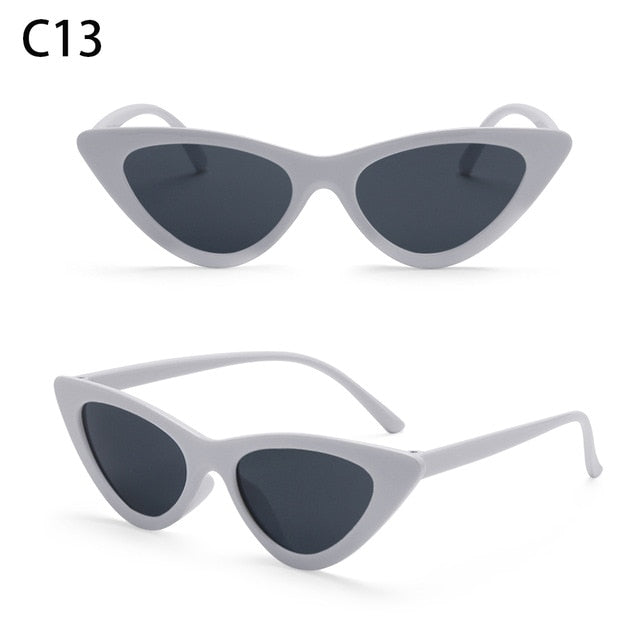 Sexy Cat Eye Sunglasses Women Brand Designer Mirror Black Triangle Sun Glasses Female Lens Shades Streetwear Eyewear UV400