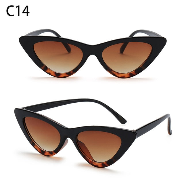 Sexy Cat Eye Sunglasses Women Brand Designer Mirror Black Triangle Sun Glasses Female Lens Shades Streetwear Eyewear UV400