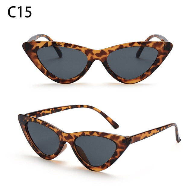 Sexy Cat Eye Sunglasses Women Brand Designer Mirror Black Triangle Sun Glasses Female Lens Shades Streetwear Eyewear UV400