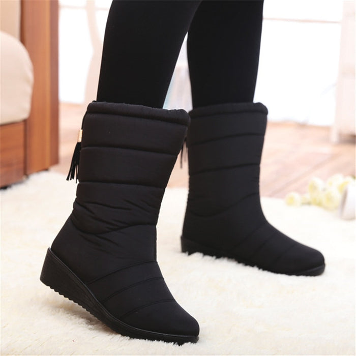 2021 Snow Boots Waterproof Ankle Boots For Women Boots Female Winter Shoes Women Booties Plush Warm Women Winter Boots Mujer