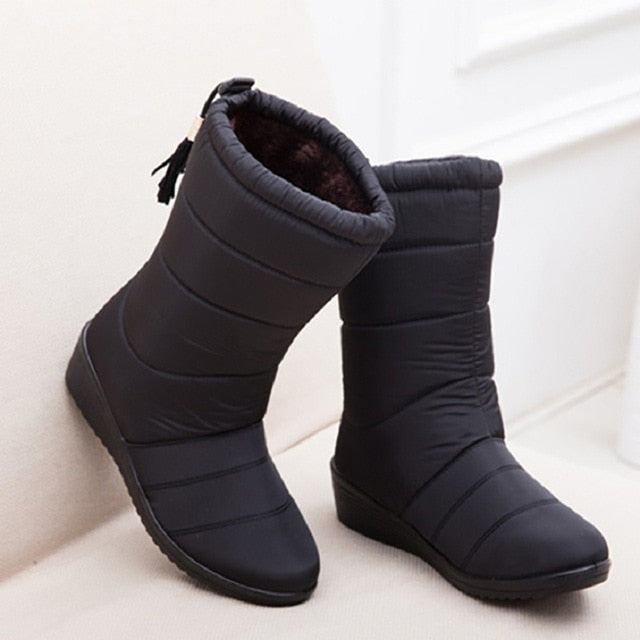 2021 Snow Boots Waterproof Ankle Boots For Women Boots Female Winter Shoes Women Booties Plush Warm Women Winter Boots Mujer