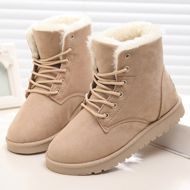 2021 Snow Boots Waterproof Ankle Boots For Women Boots Female Winter Shoes Women Booties Plush Warm Women Winter Boots Mujer