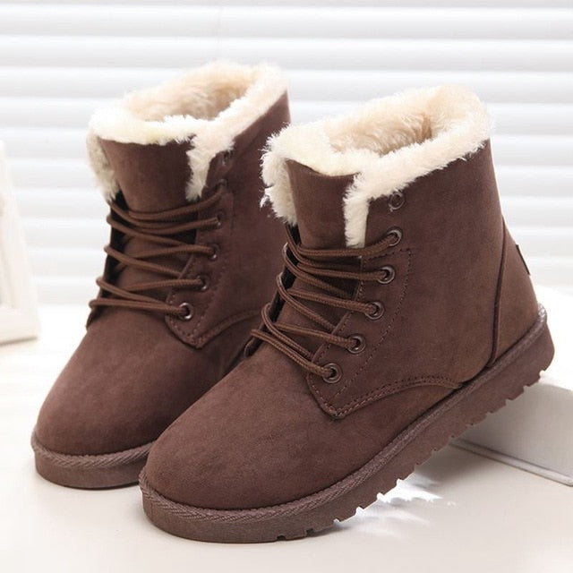 2021 Snow Boots Waterproof Ankle Boots For Women Boots Female Winter Shoes Women Booties Plush Warm Women Winter Boots Mujer