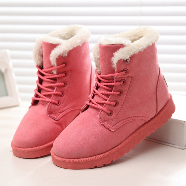 2021 Snow Boots Waterproof Ankle Boots For Women Boots Female Winter Shoes Women Booties Plush Warm Women Winter Boots Mujer