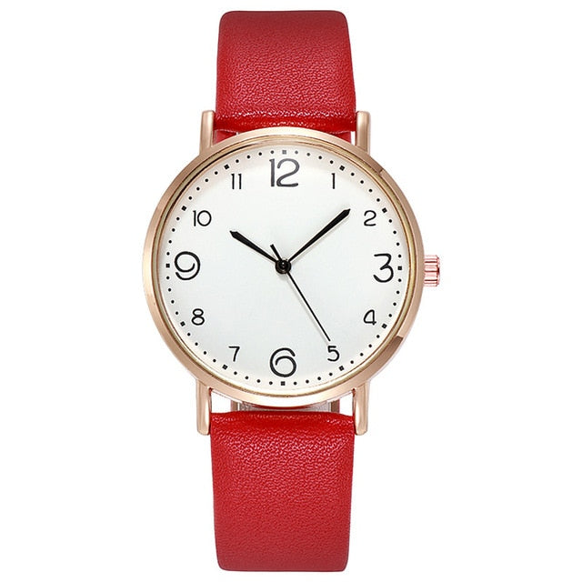 New Women Luxury Quartz Alloy Watch Ladies Fashion Stainless Steel Dial Casual Bracele Watch Leather Wristwatch Zegarek Damski