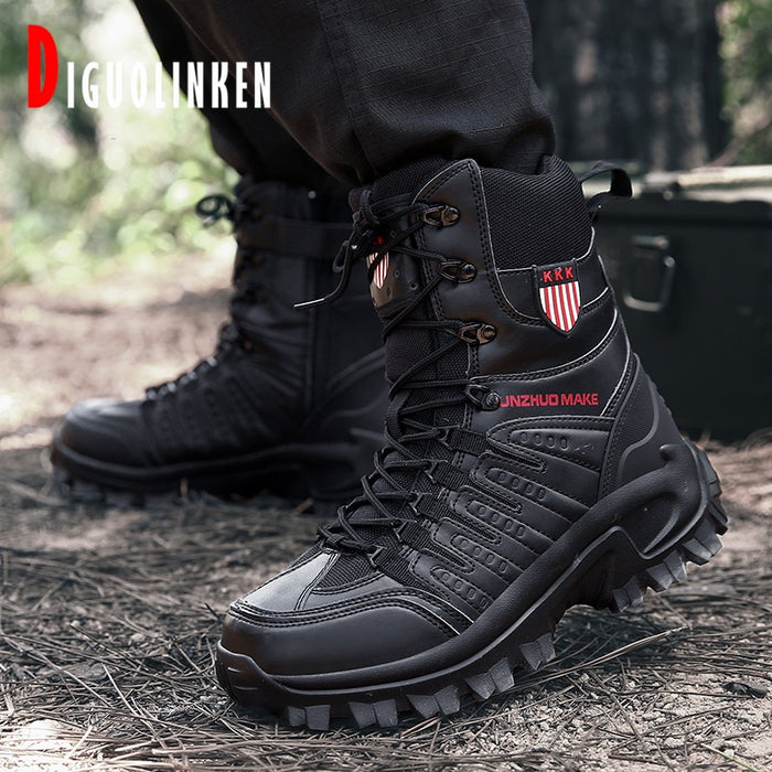 2020 Military Boots Men Combat Army Boots Men Winter Outdoor Tactical Boots Men Hiking Desert Ankle Hunting Autumn Big Size 47