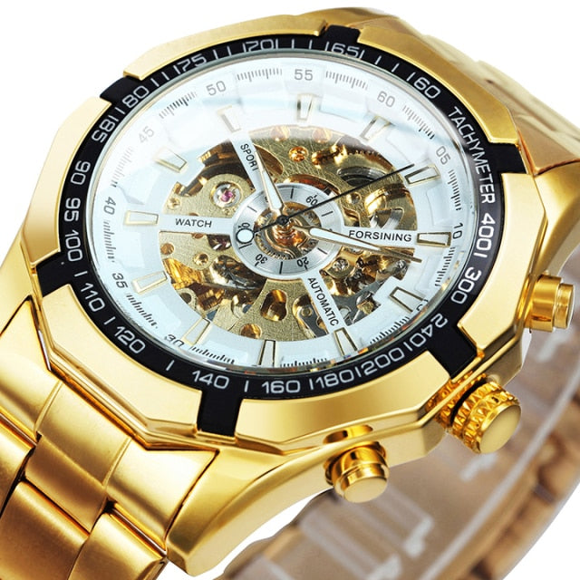 Winner Watch Men Skeleton Automatic Mechanical Watch Gold Skeleton Vintage Man Watch Mens Watches Top Brand Luxury часы мужские