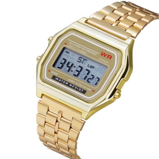 New Led Digital Waterproof Quartz Wrist Watch Dress Golden Wrist Watch Women Men Fashion Watch Men Часы Мужские Erkek Kol Saati