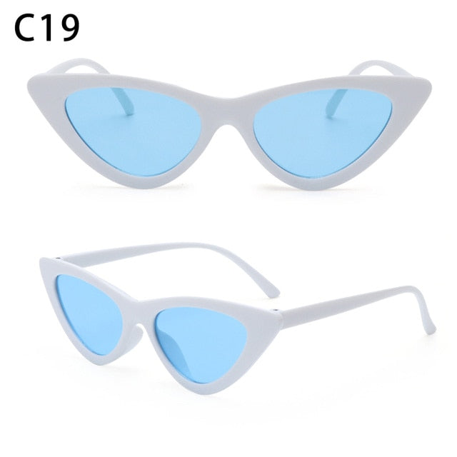 Sexy Cat Eye Sunglasses Women Brand Designer Mirror Black Triangle Sun Glasses Female Lens Shades Streetwear Eyewear UV400