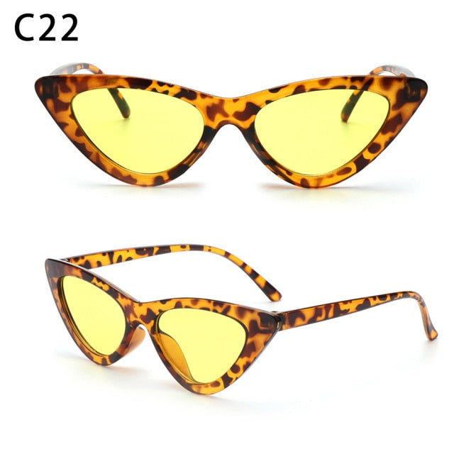 Sexy Cat Eye Sunglasses Women Brand Designer Mirror Black Triangle Sun Glasses Female Lens Shades Streetwear Eyewear UV400