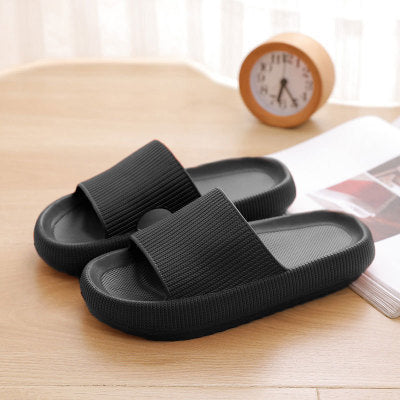 Women Thick Platform Slippers Summer Fashion EVA Soft Sole Beach Slide Sandals Men Couple's Indoor Bathroom Anti-Slip Shoes Home