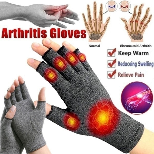 1 Pair Compression Arthritis Gloves Wrist Support Cotton Joint Pain Relief Hand Brace Women Men Therapy Wristband