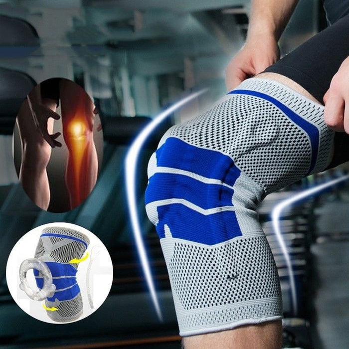 Sports Knee Pads  Support Silicone Spring Knee Protector Brace Basketball Running Knee Pad Dance Kneepad Tactical Kneecap