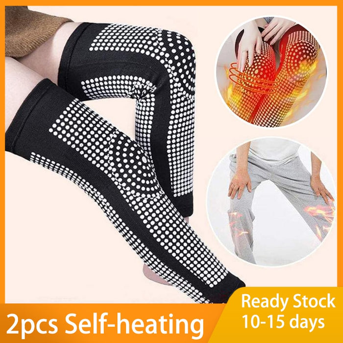 2pcs Self Heating Support Knee Pads Brace Warm for Arthritis Joint Pain Relief and Injury Recovery Belt Massager Foot