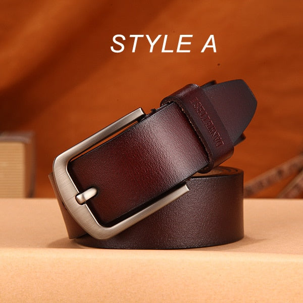 [DWTS]Men Belt Male High Quality Leather Belt Men Male Genuine Leather Strap Luxury Pin Buckle Fancy Vintage Jeans Free Shipping