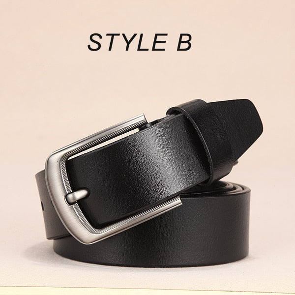 [DWTS]Men Belt Male High Quality Leather Belt Men Male Genuine Leather Strap Luxury Pin Buckle Fancy Vintage Jeans Free Shipping