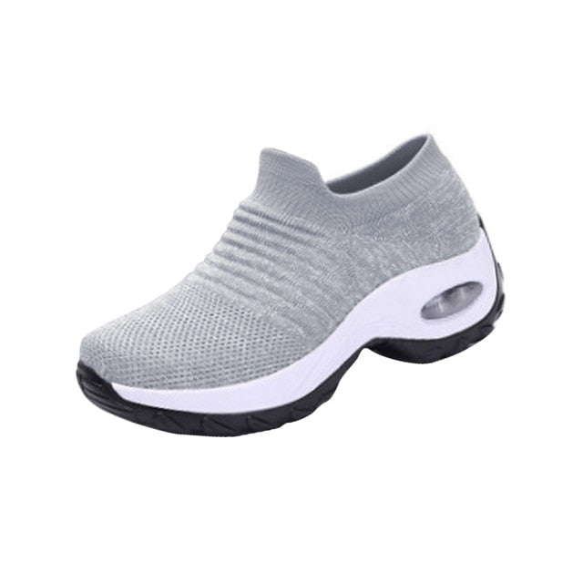 Running Sneakers Fashion Breathable Mesh Casual Shoes Platform Sneakers Men Platform Slip-On Sneakers Walking  Women Shoes