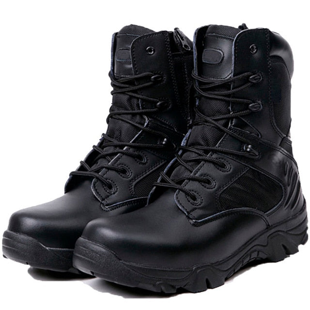 Army Combat Boots Military Boots Men Hiking Shoes Breathable Tactical Combat Desert Training Size 39-47 Anti-Slip Trekking Shoes