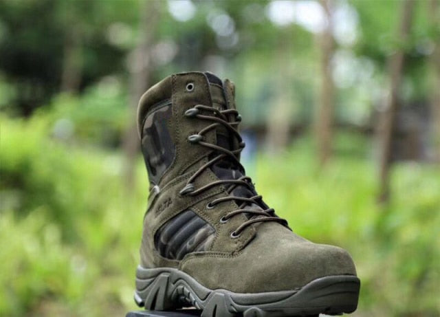 Army Combat Boots Military Boots Men Hiking Shoes Breathable Tactical Combat Desert Training Size 39-47 Anti-Slip Trekking Shoes