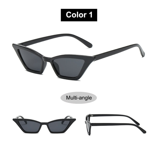 Sexy Cat Eye Sunglasses Women Brand Designer Mirror Black Triangle Sun Glasses Female Lens Shades Streetwear Eyewear UV400