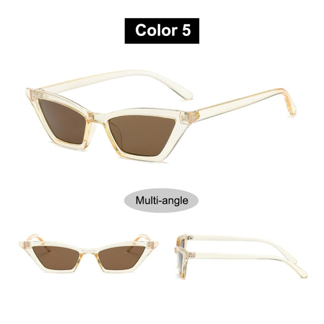 Sexy Cat Eye Sunglasses Women Brand Designer Mirror Black Triangle Sun Glasses Female Lens Shades Streetwear Eyewear UV400