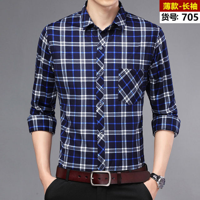 2021 Winter Mens Fashion Warm Long Sleeve Plaid Shirt Thick Fleece Lined Soft Casual Flannel Warm Dress Shirt Plus Size 5XL 6XL