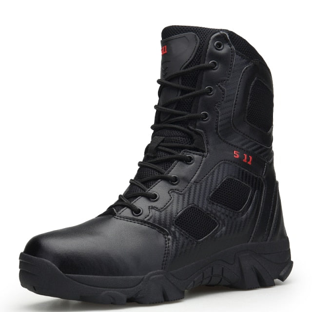 New Men's Military Boots High Top Outdoor Hiking Shoes Men Anti-collision Quality Army Tactical Boots