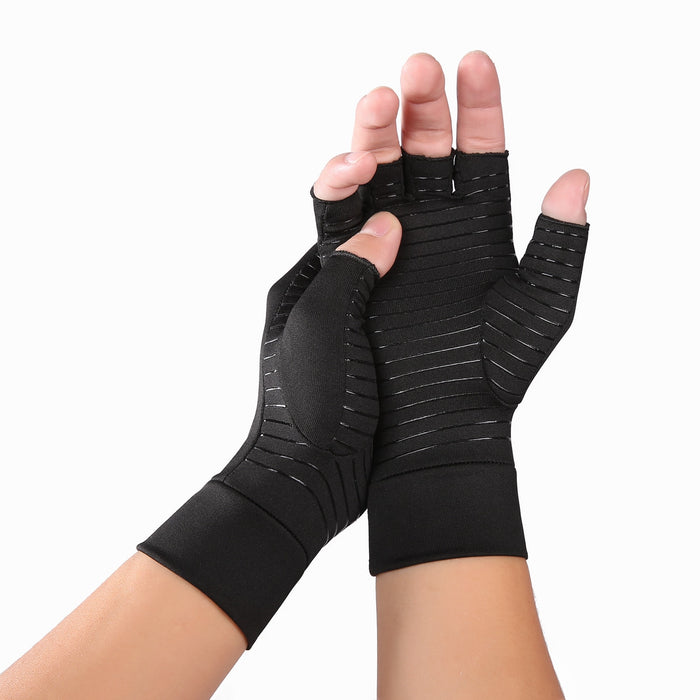 Fingerless Compression  Gloves For Rheumatoid Arthritis Woman Cotton Therapy Circulation Grip Hand Joint Pain Relief