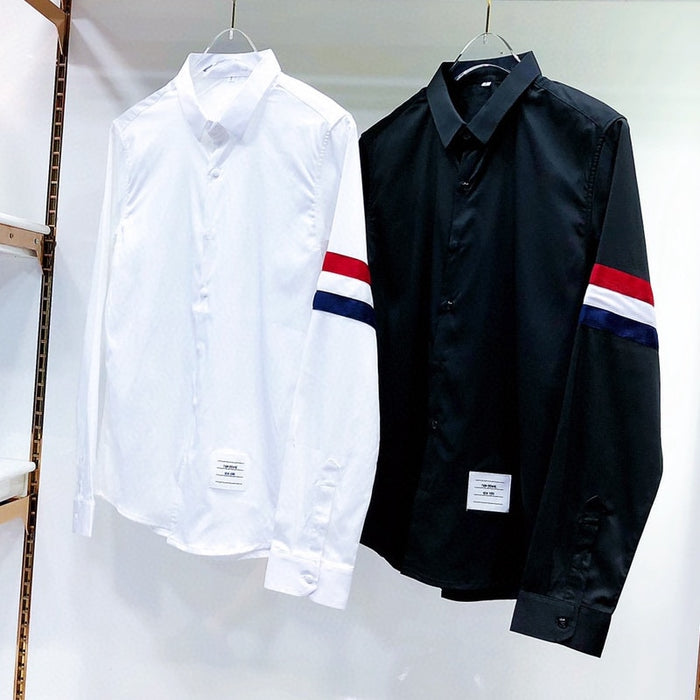 2021 Brand New Shirts Mens Long Sleeve Cardigan Plus Size Vintage Clothes Homme Luxury Korean Fashion High Quality White Clothes