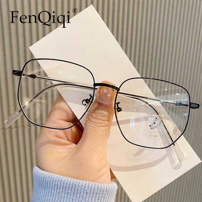 Classic Irregular Metal Frames Anti-Blue Light Optical Glasses Round Frame Goggle Eyeware Zonnebril Dames