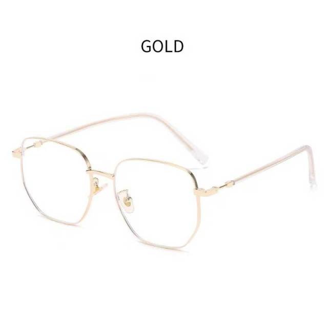 Classic Irregular Metal Frames Anti-Blue Light Optical Glasses Round Frame Goggle Eyeware Zonnebril Dames