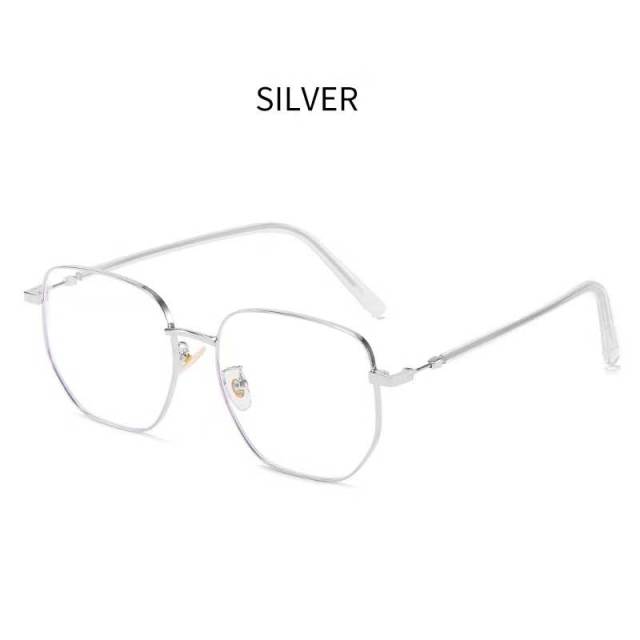 Classic Irregular Metal Frames Anti-Blue Light Optical Glasses Round Frame Goggle Eyeware Zonnebril Dames